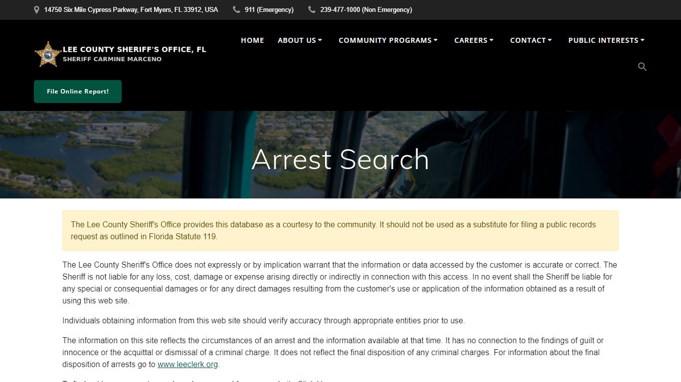 Arrest Search – Lee County Sheriff's Office