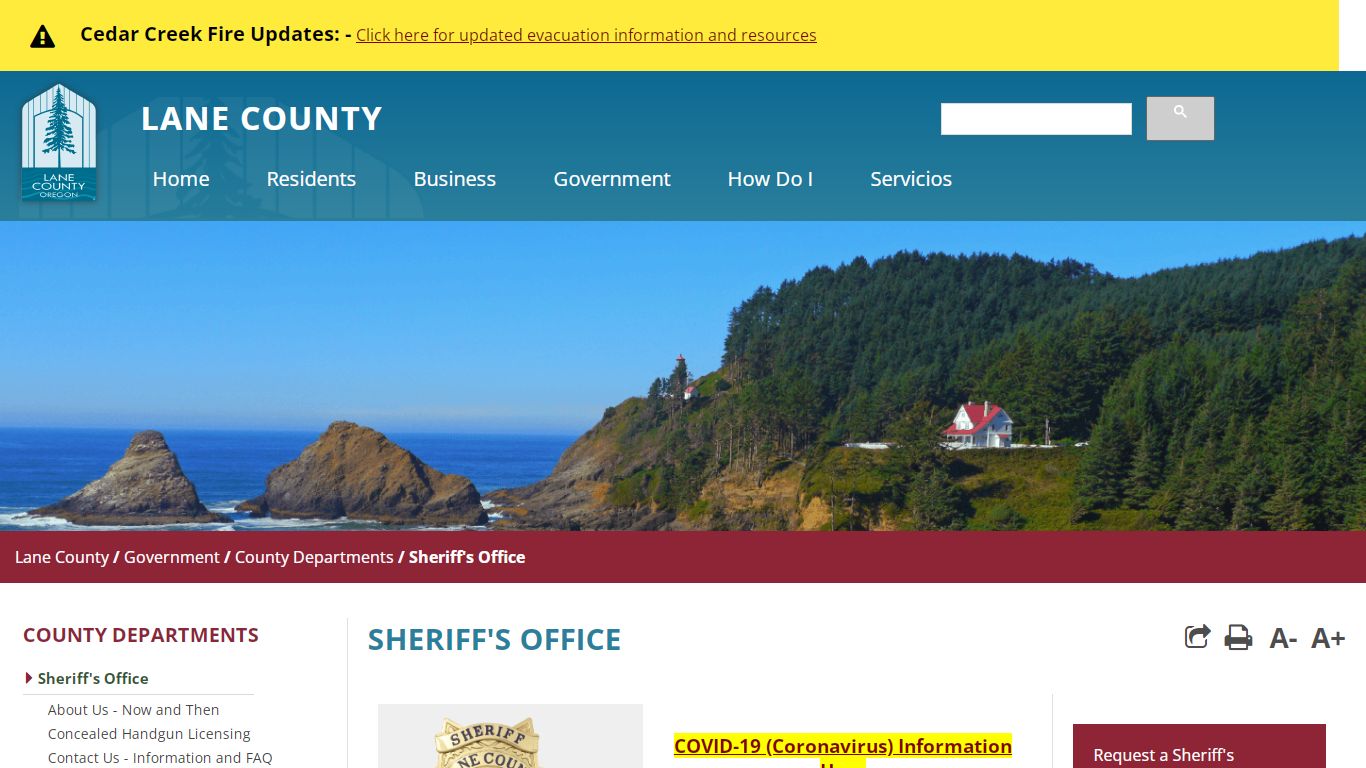 Sheriff's Office - Lane County